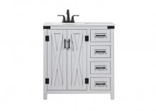  VF90232GR - 32 Inch Single Bathroom Vanity in Grey