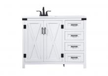  VF90242WH - 42 Inch Single Bathroom Vanity in White