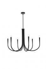  LD722D36BK - Layne 36 Inch Chandelier in Black