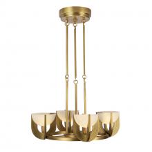  CH362423VBAR-UNV - Colette 22-in Vintage Brass/Alabaster LED Chandelier