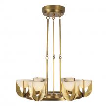  CH362627VBAR-UNV - Colette 27-in Vintage Brass/Alabaster LED Chandelier