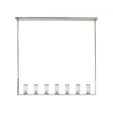  LP309007PNCG - Revolve Clear Glass/Polished Nickel 7 Lights Linear Pendant