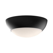  FM522211MBOP - Rubio 11-in Matte Black/Opal Matte Glass 2 Lights Flush Mount