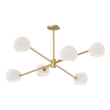  CH548637BGOP - Willow 37-in Brushed Gold/Opal Matte Glass 6 Lights Chandeliers