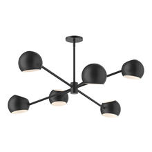  CH648637MB - Willow 37-in Matte Black 6 Lights Chandeliers