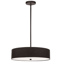  571-204P-MB-BK - 4 Light Incandescent Pendant, Matte Black with Black Shade