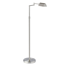  9257LEDF-SN - 9W LED Swing Arm Floor Lamp, Satin Nickel Finish