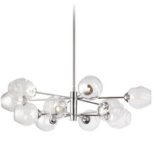  ABI-3312P-PC - 12 Light Round Pendant, Polished Chrome Finish with Clear Glass