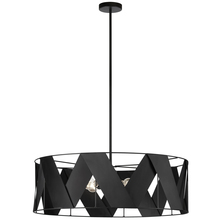  CDO1-304C-MB-BK - 4 Light Incandescent Chandelier, Matte Black with Black Ribbon