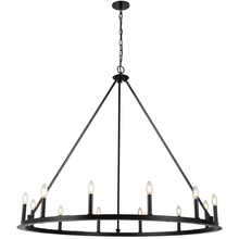  CLB-4812C-MB - 12 Light Incandescent Chandelier, Matte Black