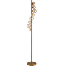  GLA-638F-VB - 8 Light Halogen Floor Lamp, Vintage Bronze Finish with Cognac Glass