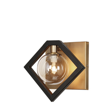  GLA-91W-MB-VB - 1 Light Wall Sconce, Matte Black & Vintage Bronze Finish, Champagne Glass