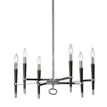  LAN-246C-PC - 6 Light Incandescent Chandelier, Polished Chrome Finish