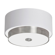  LAR-143FH-SC - 14" Flush Mount Satin Chrome Finish with White Shade