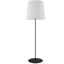  MM681F-BK-790 - 1 Light Black Floor Lamp w/ White Drum Shade