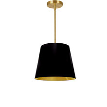  ODR-S-698 - 1LT Oversized Drum Pendant Small, BK/GLD Shade