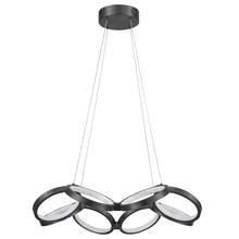  PHO-2564LEDC-MB - 64W Chandelier, Matte Black w/ White Silicone Diffuser