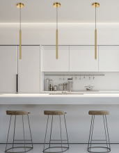  SNY-183LEDP-AGB - 3W Pendant Aged Brass with Frosted Acrylic Diffuser