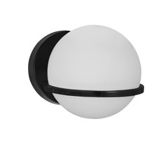  SOF-61W-MB - 1 Light Halogen Wall Sconce, Matte Black with White Glass