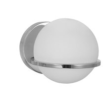  SOF-61W-PC - 1 Light Halogen Wall Sconce, Polished Chrome with White Glass