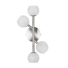  TWD-174W-SC - 4LT Halogen Wall Sconce Satin Chrome Frosted Glass