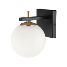  VAD-51W-MB-AGB - 1 Light Halogen Wall Sconce, Matte Black and Aged Brass