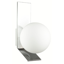  VMT-81W-PC - 1 Light Halogen Wall Sconce, Polished Chrome w/ Opal White Glass