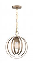  60/7056 - Pendleton - 1 Light Pendant with- Burnished Brass Finish