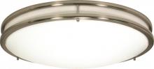  62/1035 - Glamour LED - 10" - Flush with White Acrylic Lens - Brushed Nickel Finish