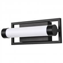  62/666 - Canal LED Small Vanity; Matte Black Finish; White Acrylic Lens