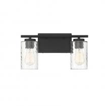  M80037MBK - 2-Light Bathroom Vanity Light in Matte Black