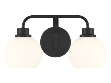  M80080MBK - 2-Light Bathroom Vanity Light in Matte Black