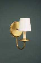  141-DAB-LT1-SHD - Wall Sconce Dark Antique Brass 1 Candelabra Socket Eggshell Shade