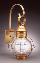  2831-DB-MED-CLR - Caged Round Wall Dark Brass Medium Base Socket Clear Glass