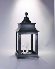 Northeast Lantern 5653P-VG-LT3-CLR - Pagoda Pier Verdi Gris 3 Candelabra Sockets Clear Glass