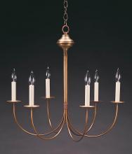 Northeast Lantern 906-DAB-LT6 - Hanging J-Arms Dark Antique Brass 6 Candelabra Sockets