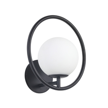  ADR-91W-MB - 1 Light Halogen Wall Sconce, Matte Black w/ White Glass