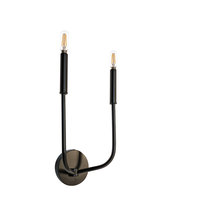  ELN-152W-MB - 2 Light Incandescent Wall Sconce, Matte Black