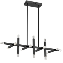  FCS-4064HC-MB - 48W Horizontal Matte Black Chandelier w/ Acrylic Diffuser