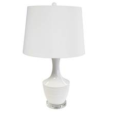  GOL-271T-WH - 1 Light Ceramic Oversized Table Lamp, White Finish