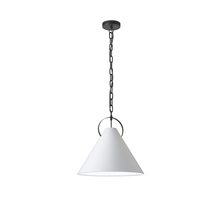  PCN-161P-MB-790 - 1 Light Incandescent Pendant, Matte Black with White Shade