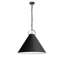  PCN-241P-MB-797 - 1 Light Incandescent Pendant, Matte Black with Black Shade