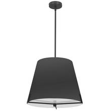  PST-184P-MB-BK - 4 Light Incandescent Pendant Matte Black with Black Fabric shade