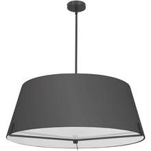  PST-324P-MB-BK - 4 Light Incandescent Pendant Matte Black with Black Fabric shade