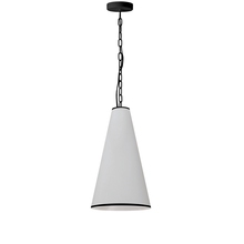  PYM-S-MB-BW - 1 Light Incandescent Pendant, Matte Black with White Shade and Black Trim