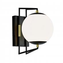  1260-MBSB-MA - Cosmos 12.5'' High Integrated LED Outdoor Sconce - Matte Black Satin Brass