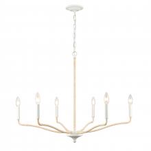  52278/6 - Breezeway 31'' High 6-Light Chandelier - White Coral