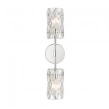  82195/2 - Forma de Crystal 21'' High 2-Light Sconce - Polished Chrome