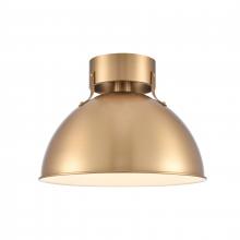  EC89744/1 - Zayne 12'' Wide 1-Light Semi Flush - Brushed Gold